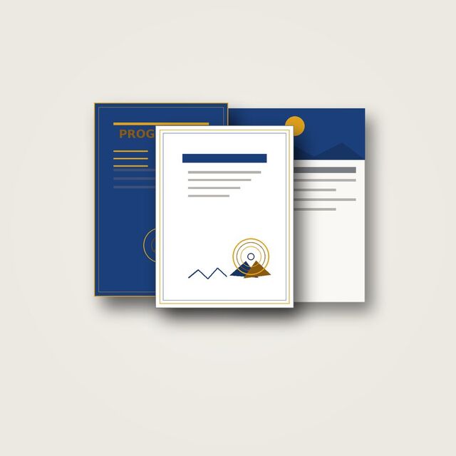 Printed programme, brochure and certificate